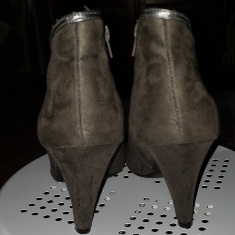 Gray Suede Booties - Picture 3 of 5